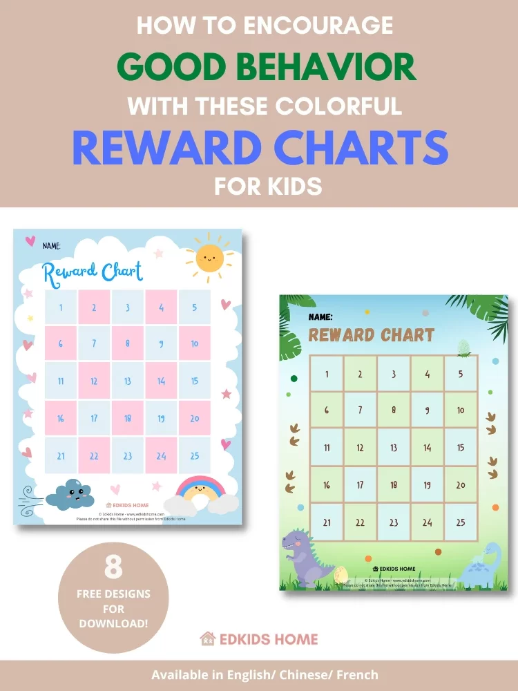 how to encourage good behavior with these colorful reward charts for kids