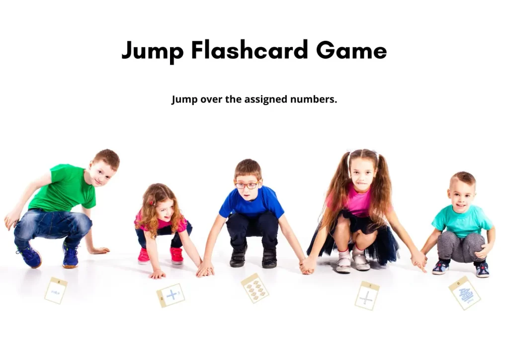 numbers printable flashcards - jump flashcard game