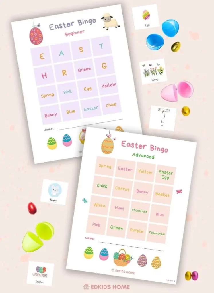 | Free Easter Hunt & Bingo printable | Easter activities for kids | English & Chinese