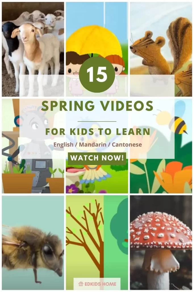 15 spring videos and songs for kids | available in Mandarin, Cantonese, and English