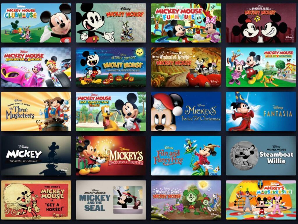 Disney world movies - Mickey Mouse