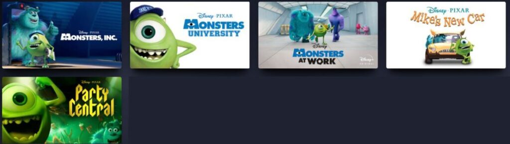 Disney world movies - Monsters inc