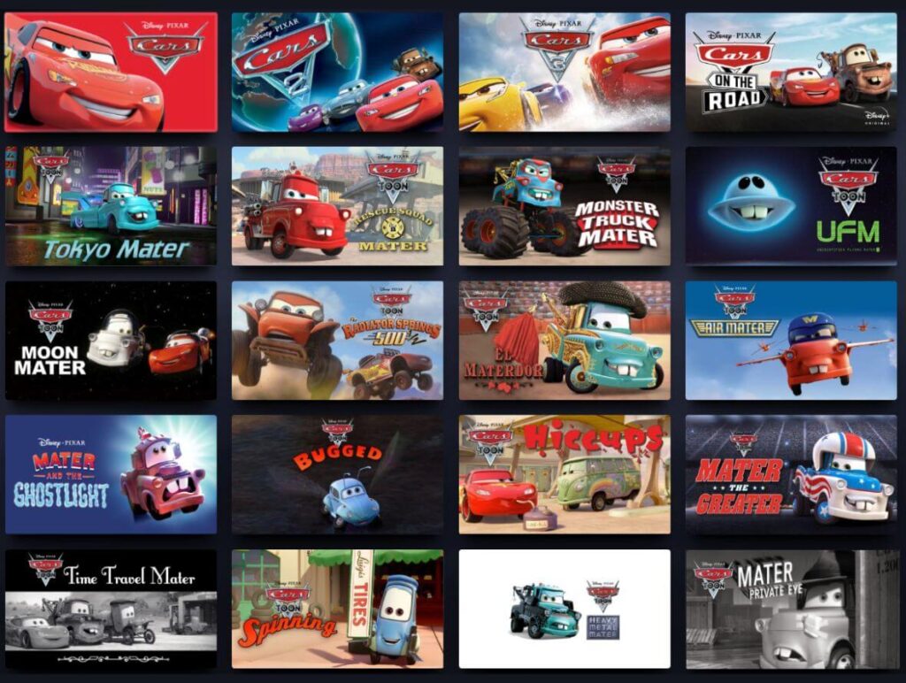 Disney world movies - cars
