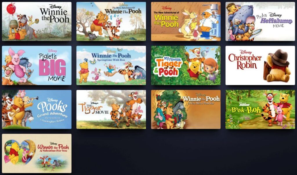 Disney world movies - Winnie the Pooh