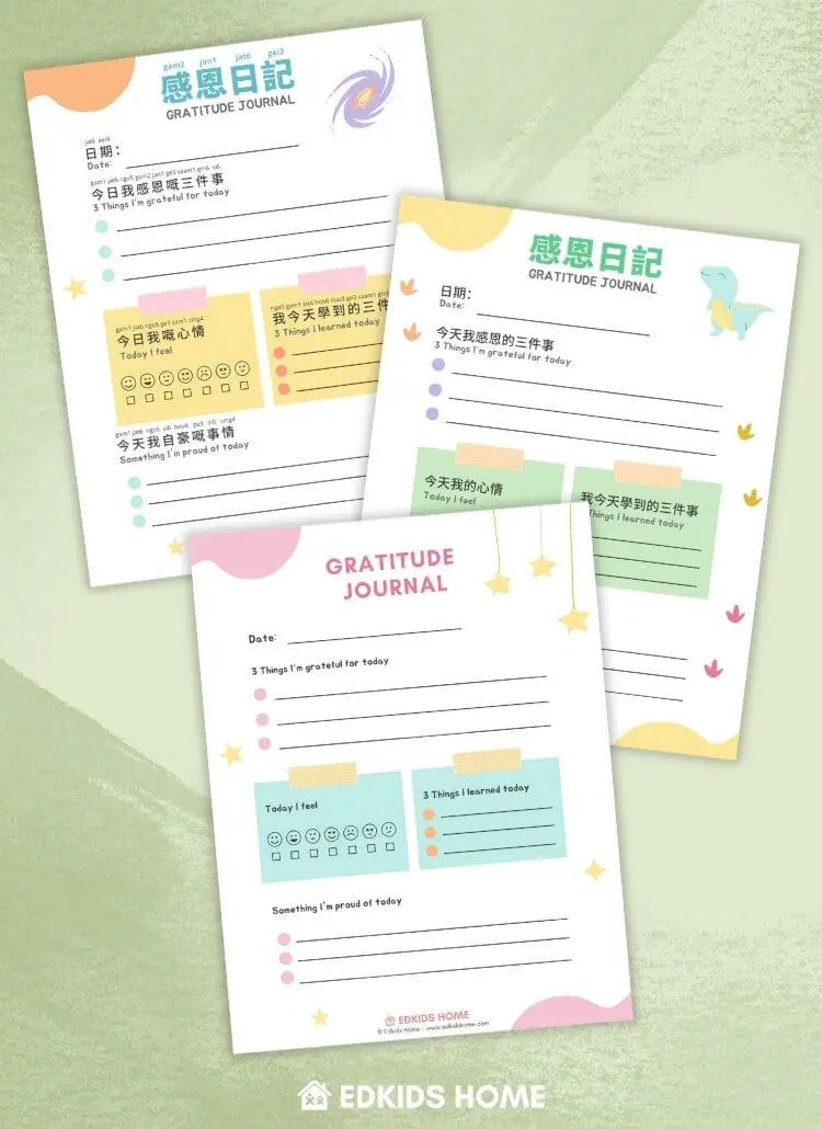 Spark Joy with Our Free Gratitude Journal for Kids (English & Chinese)