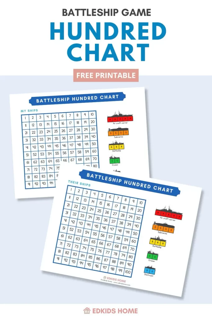 Free Battleship game printable - Available in English & Chinese